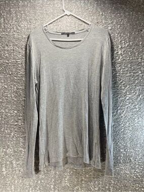 Tiger of Sweden Women's T-Shirt Round Neck Top Long Sleeve Sz Large Gray